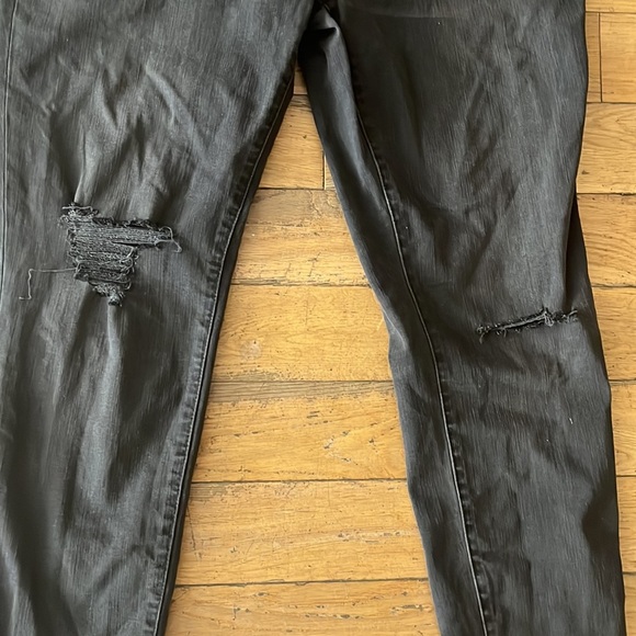 MADEWELL MATERNITY skinny jeans distressed look black rinse size 32 - Picture 3 of 6